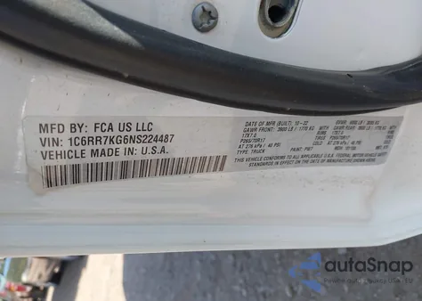 2022 Ram 1500 Classic Tradesman 4X4 5'7 Box from USA, damaged, VIN 1C6RR7KG6NS224487